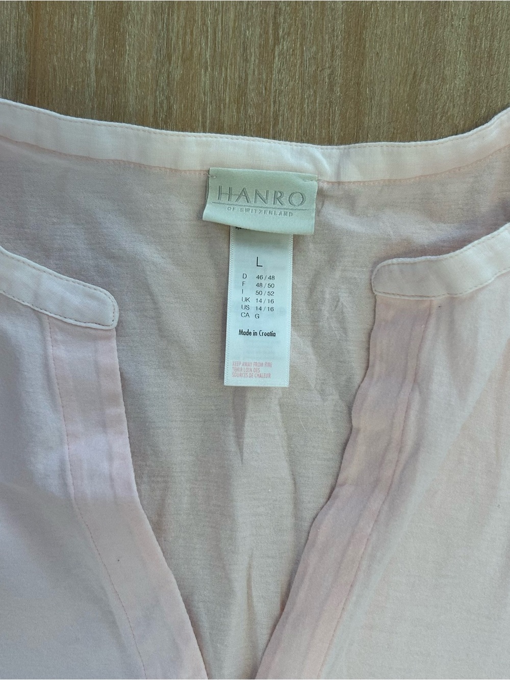HANRO of Switzerland Cotton Tank Sleep Shirt | NWOT | Crystal Pink | Large - Picture 3 of 11
